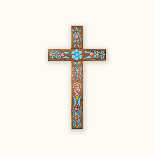 Hand Painted Wooden Cross