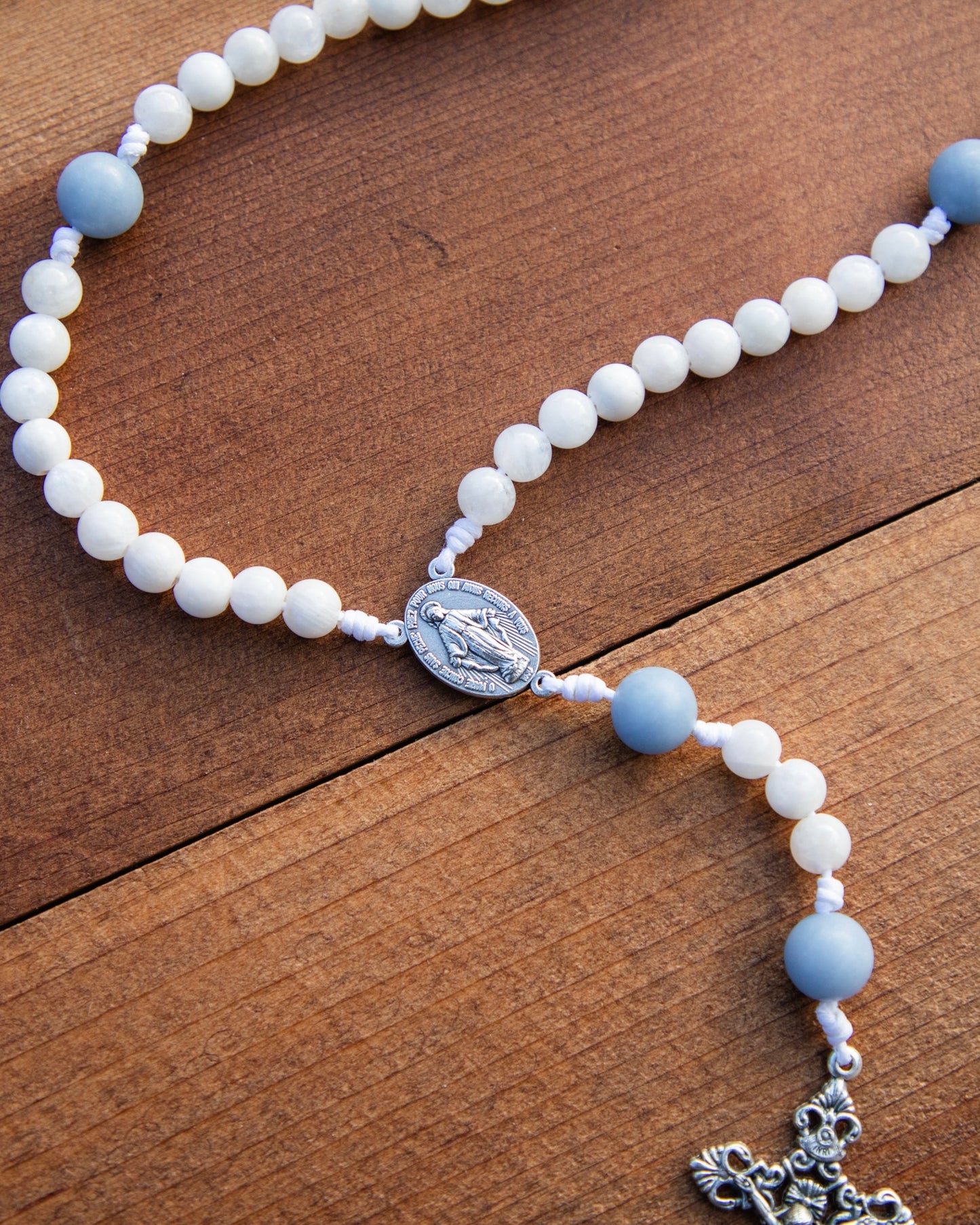 White Moonstone Rosary