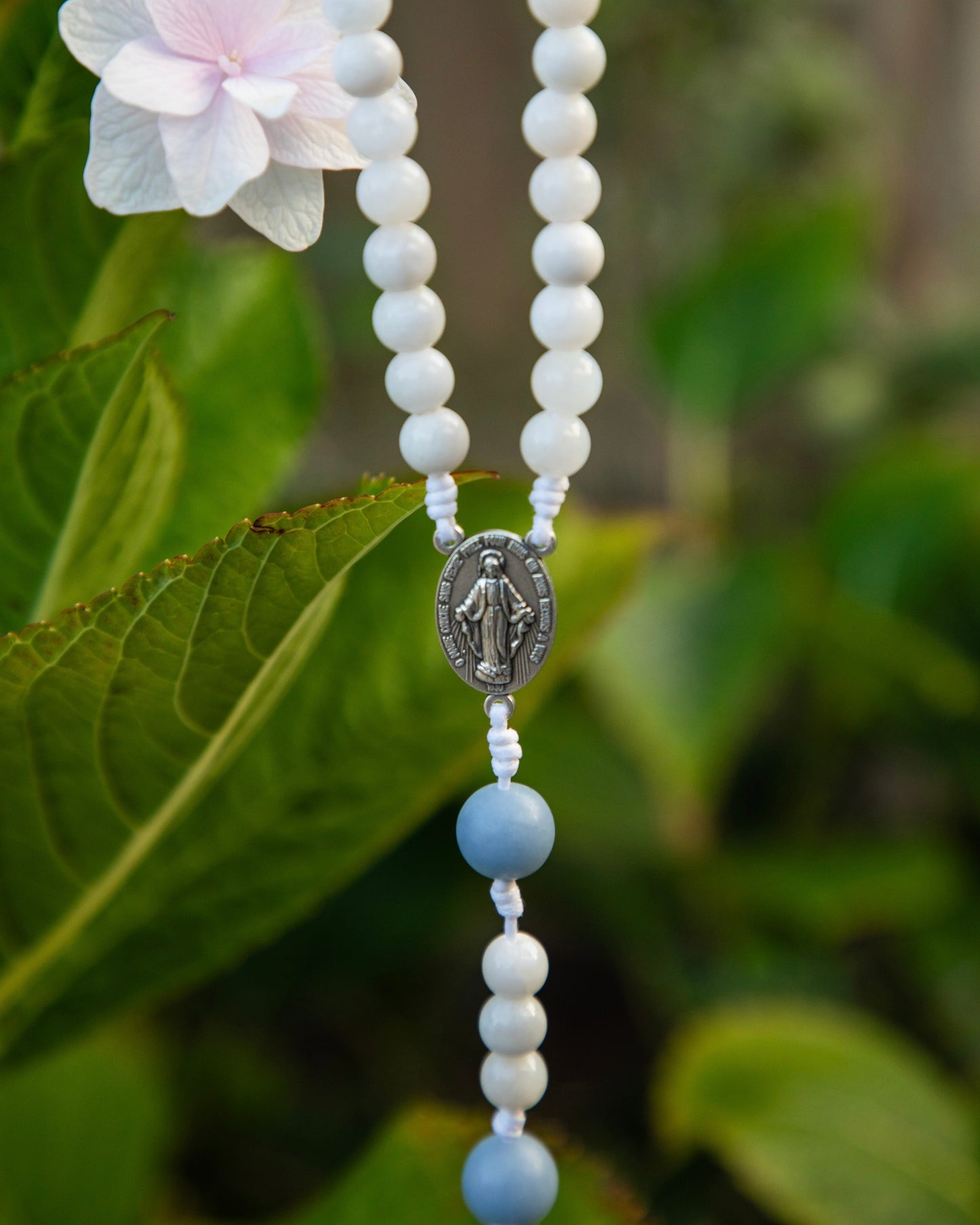 White Moonstone Rosary