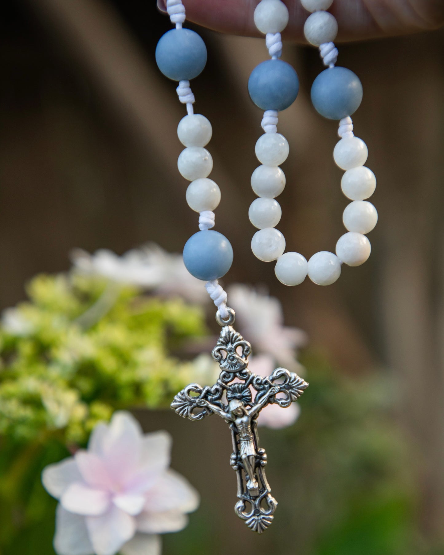 White Moonstone Rosary