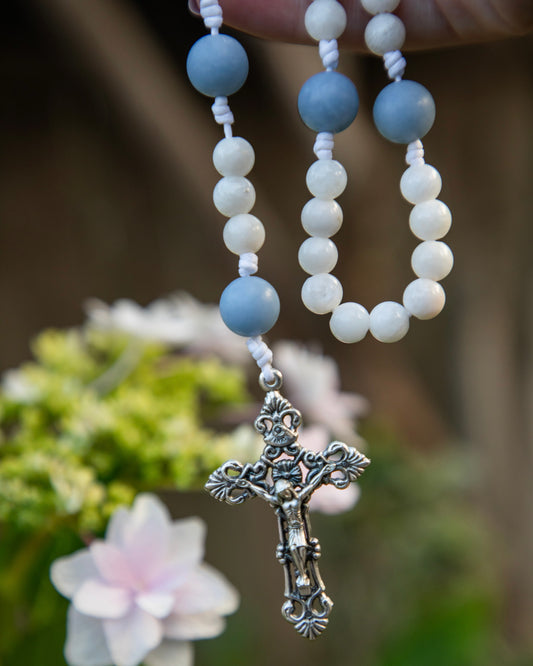White Moonstone Rosary