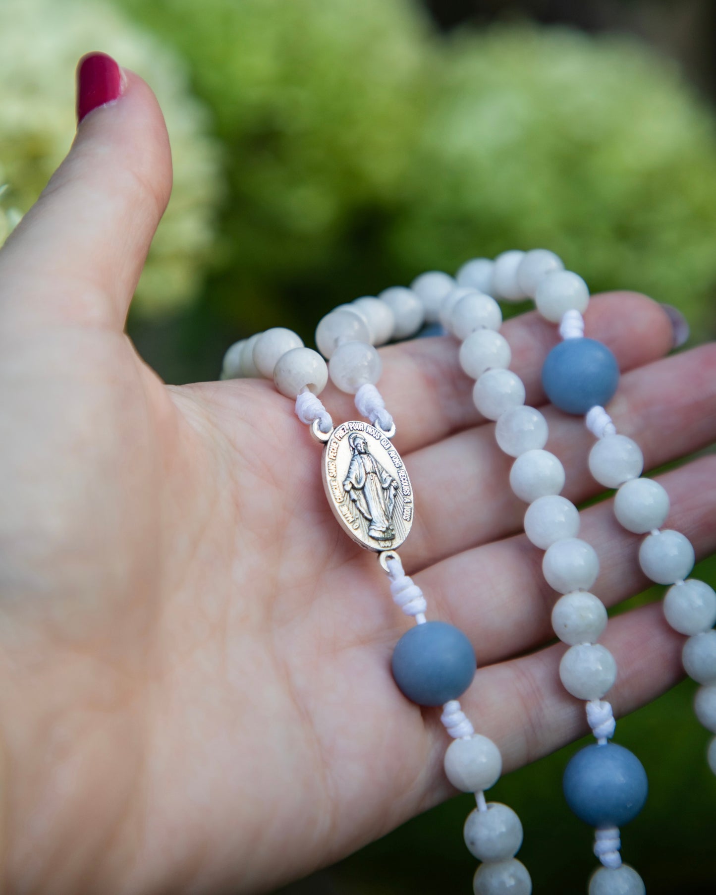 White Moonstone Rosary