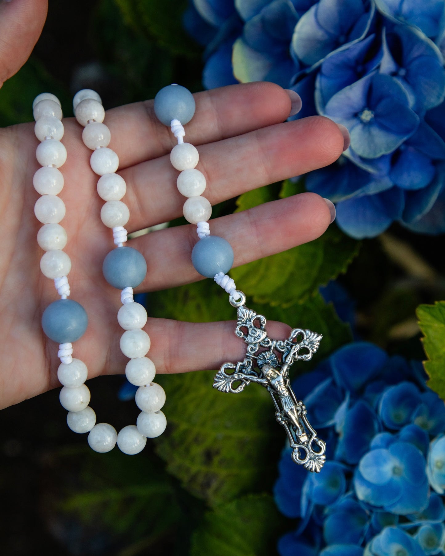 White Moonstone Rosary
