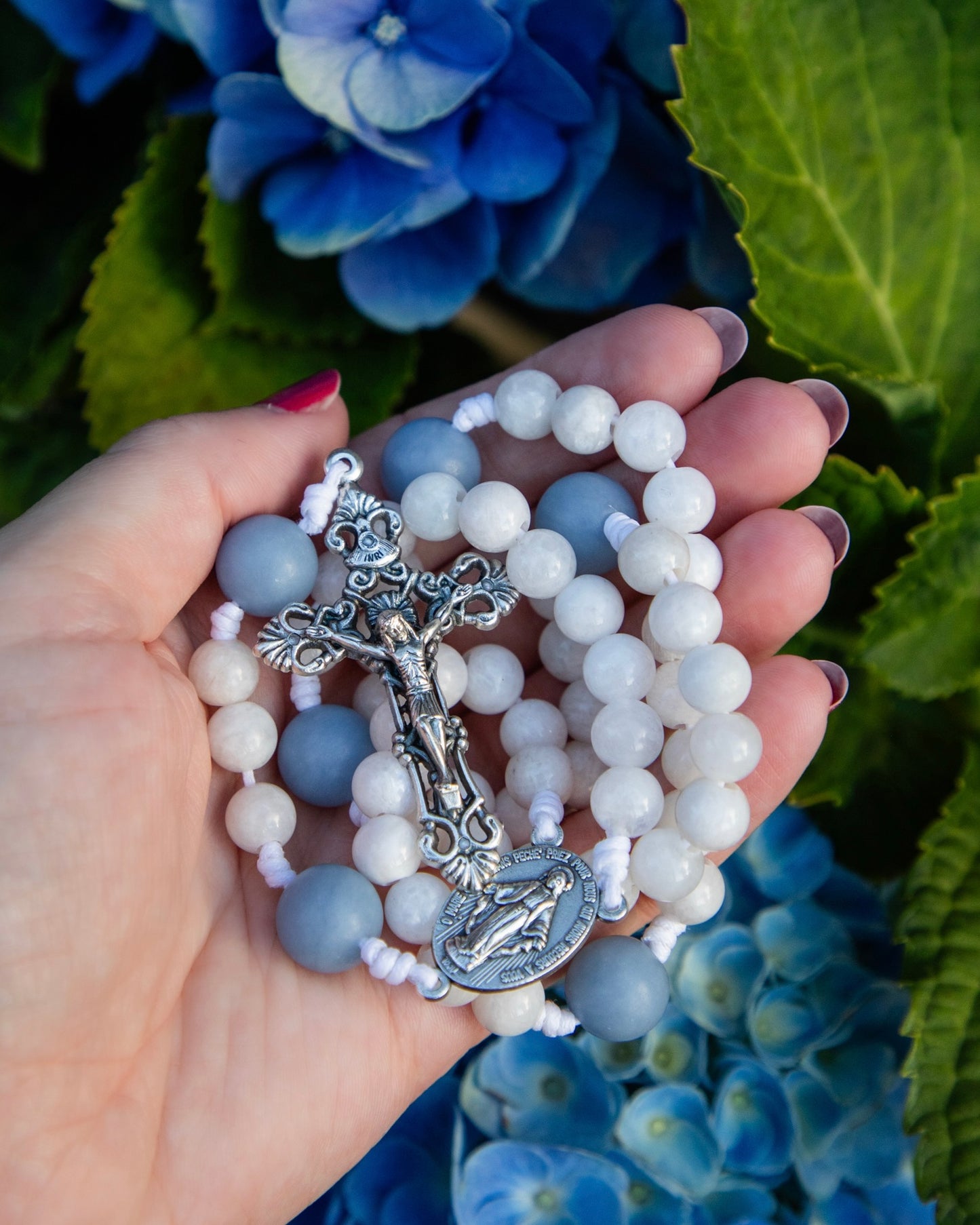 White Moonstone Rosary