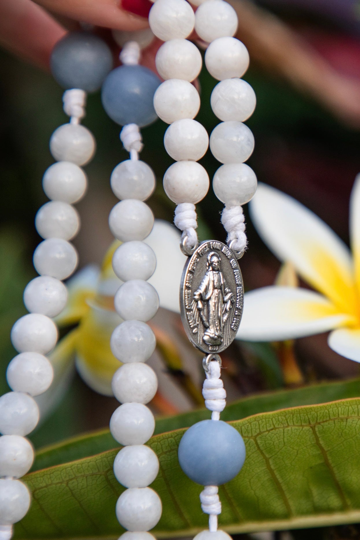 White Moonstone Rosary