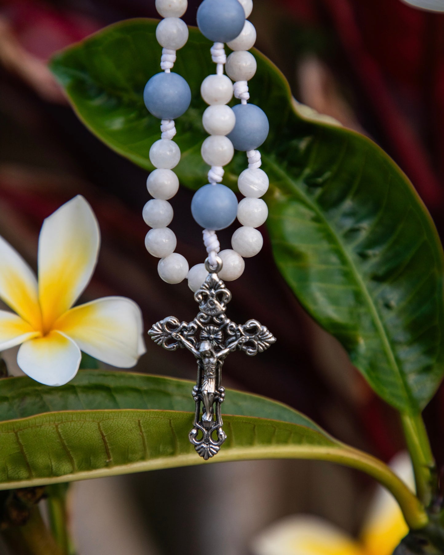 White Moonstone Rosary