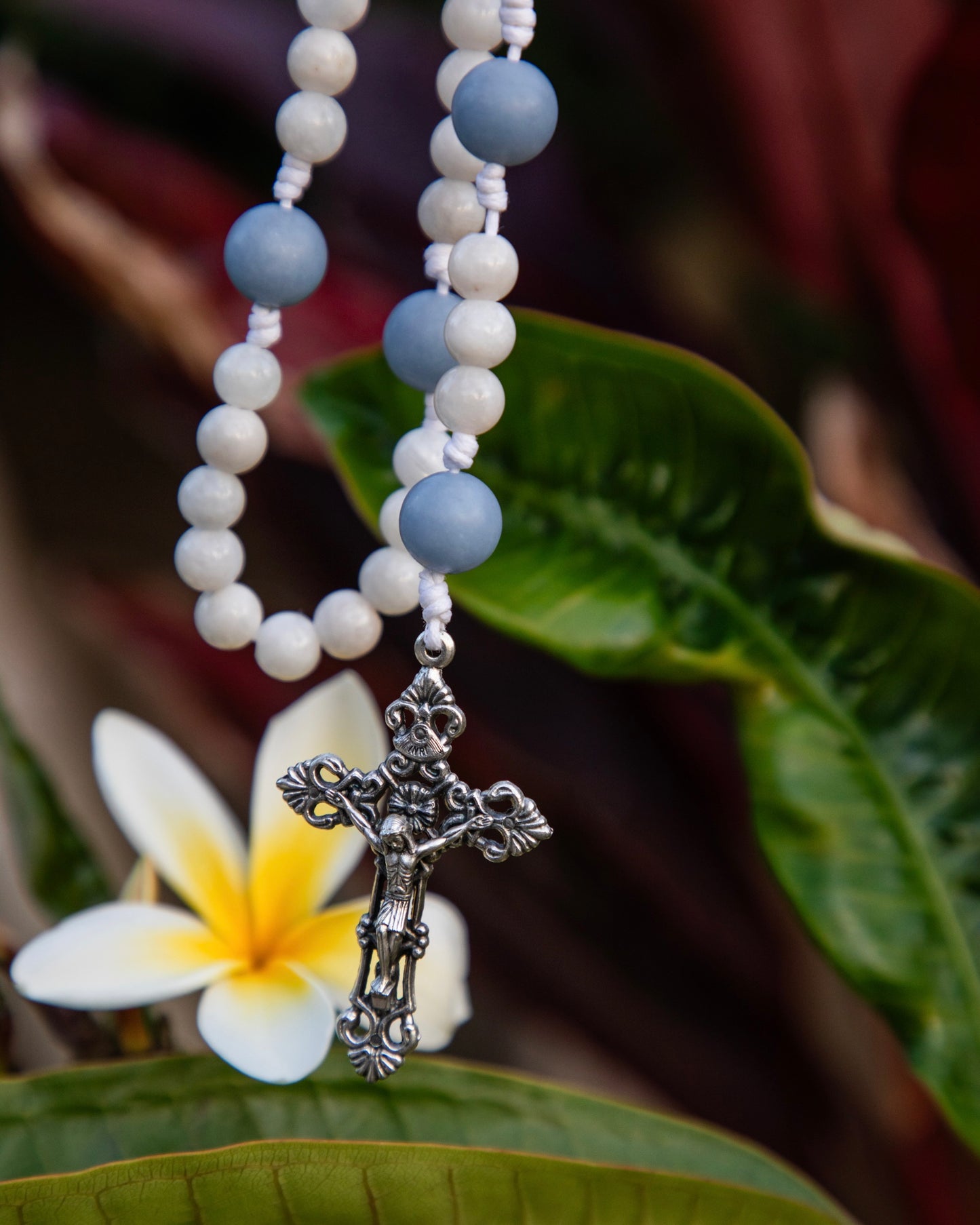 White Moonstone Rosary