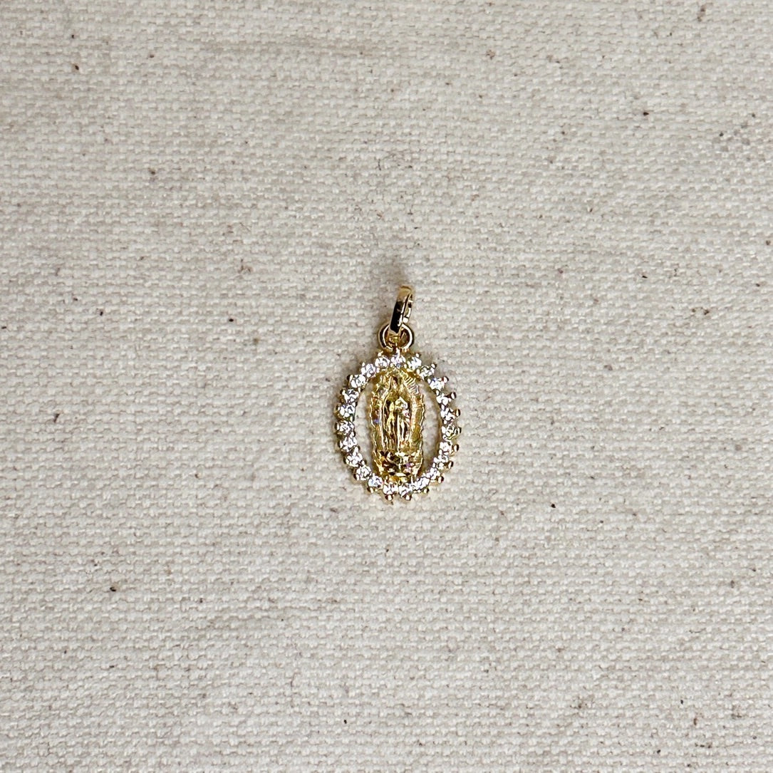 Lady of Guadalupe Pendant 18k Gold Filled