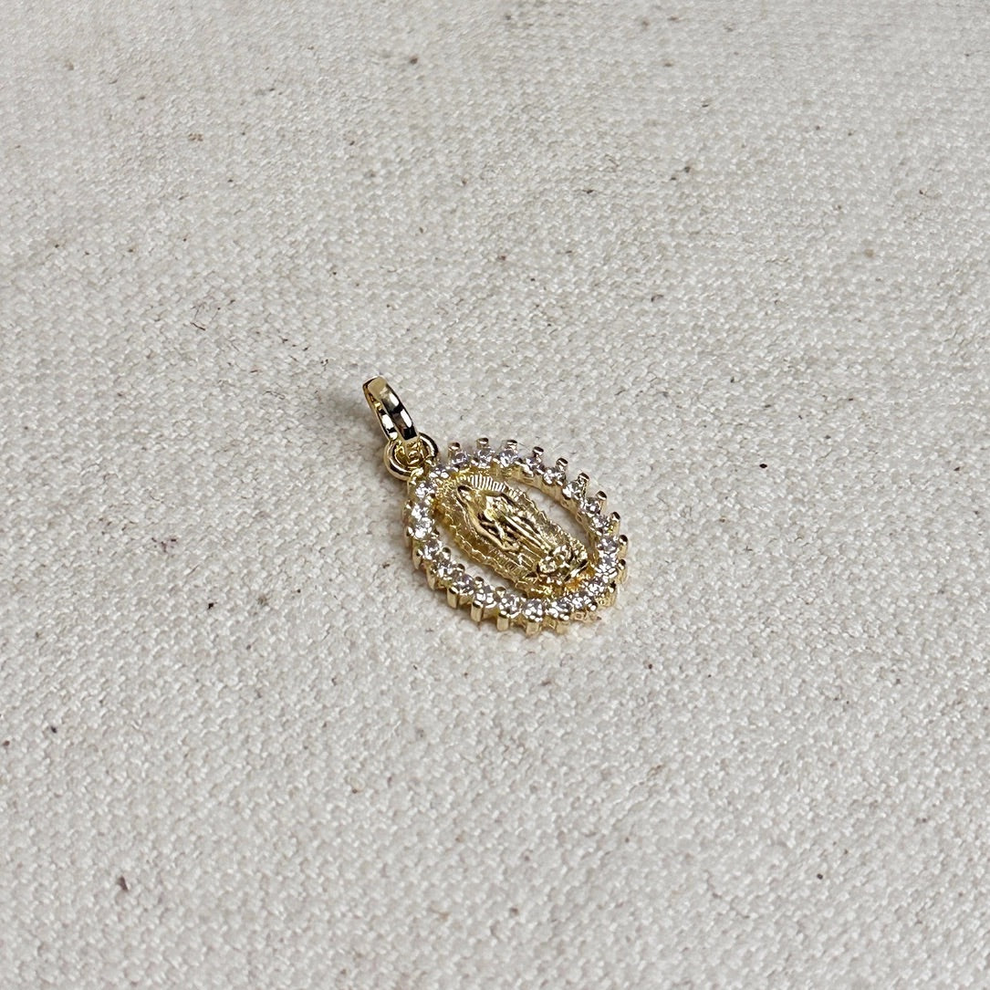 Lady of Guadalupe Pendant 18k Gold Filled