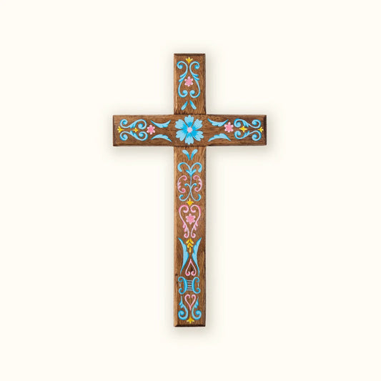 Hand Painted Wooden Cross